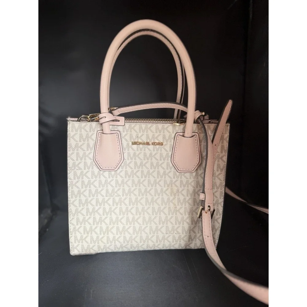 Michael Kors Mercer Women's Crossbody Bag - Satchel Powder (35S1GM9M2B)